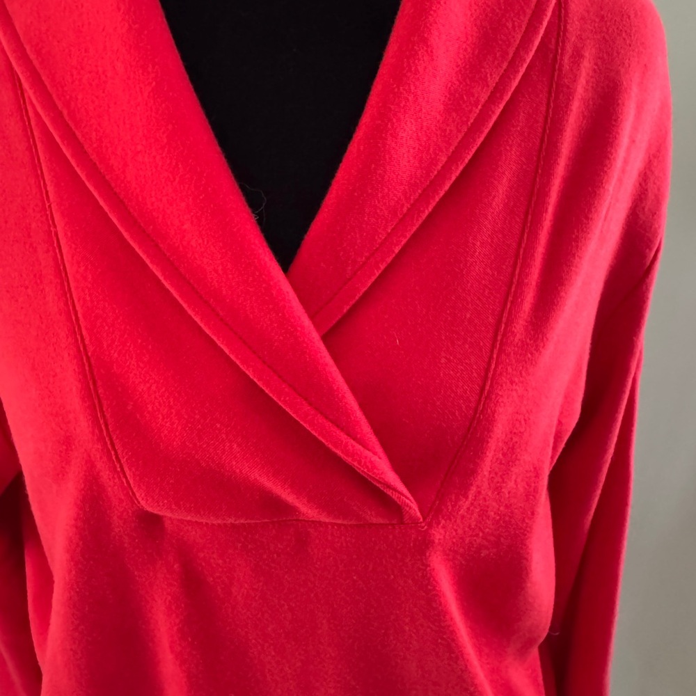 New Drapers & Damons Red Cowl Neck Classic Top 3/4 sleeves M Med - Picture 5 of 9